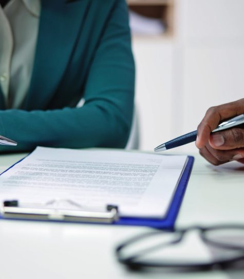 Lawyer Contract Mediation And Review. Two Reading Corporate Document